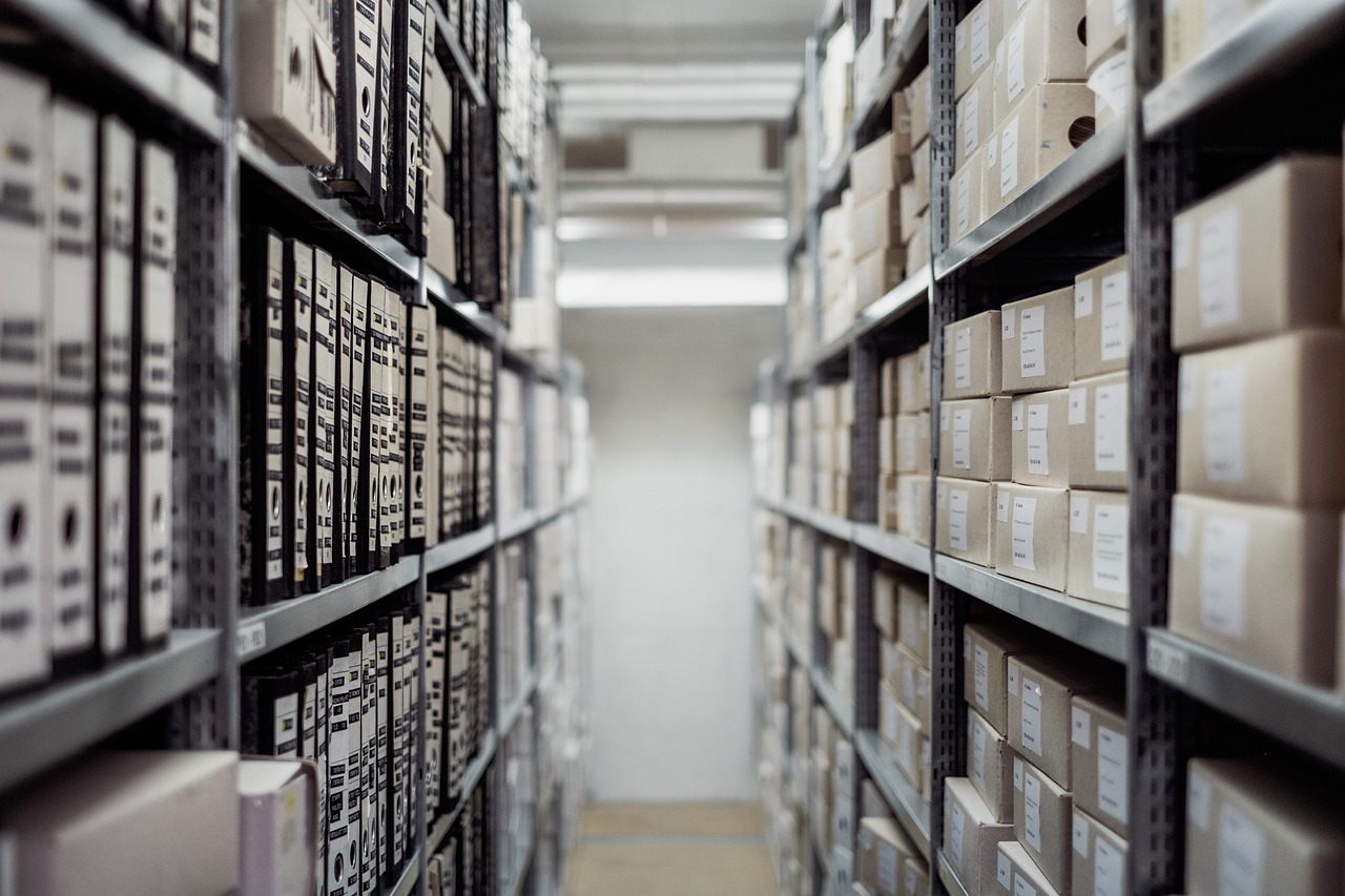 archive boxes shelf folders 1850170