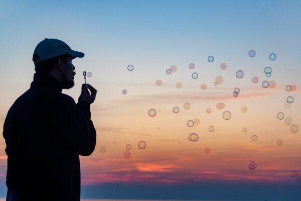 soap bubbles blowing bubbles sunset 8253276